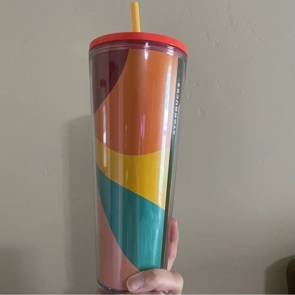 Starbucks 24 OZ NWOT 2020 Rainbow Pride Sparkle Tumbler